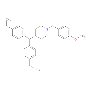 Piperidine, 4-[bis(4-ethylphenyl)methyl]-1-[(4-methoxyphenyl)methyl]-
