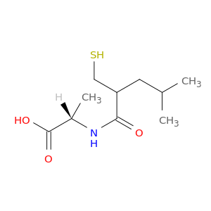 L-Alanine, N-[2-(mercaptomethyl)-4-methyl-1-oxopentyl]-
