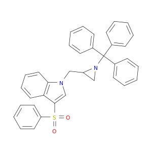 1H-Indole, 3-(phenylsulfonyl)-1-[[1-(triphenylmethyl)-2-aziridinyl]methyl]-