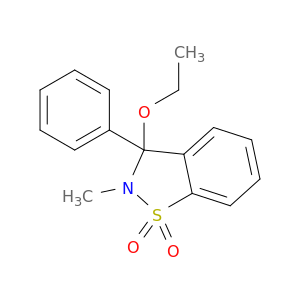 1,2-Benzisothiazole,3-ethoxy-2,3-dihydro-2-methyl-3-phenyl-, 1,1-dioxide