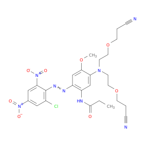 N-[5-[双[2-(2-氰基乙氧基)乙基]氨基]-2-[2-(2-氯-4,6-二硝基苯基)二苯基]-4-甲氧基苯基]丙烷酰胺