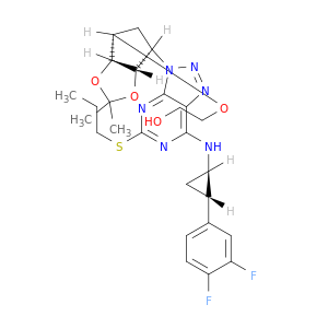 2-(((3aR,4S,6R,6aS)-6-(7-(((1R,2S)-2-(3,4-二氟苯基)环丙基)氨基)-5-(丙硫基)-3H-[ 1,2,3]三唑并[4,5-d]嘧啶-3-基)-2,2-二甲基四氢-3aH-环戊二烯并[d][1,3]二氧杂环戊烯-4-基)氧基)乙醇