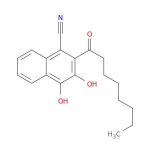 1-Naphthalenecarbonitrile, 3,4-dihydroxy-2-(1-oxooctyl)-
