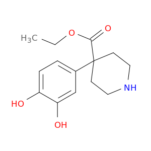 4-Piperidinecarboxylic acid, 4-(3,4-dihydroxyphenyl)-, ethyl ester