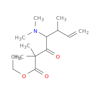 6-Heptenoic acid, 4-(dimethylamino)-2,2,5-trimethyl-3-oxo-, ethyl ester