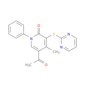 2(1H)-Pyridinone, 5-acetyl-4-methyl-1-phenyl-3-(2-pyrimidinylthio)-