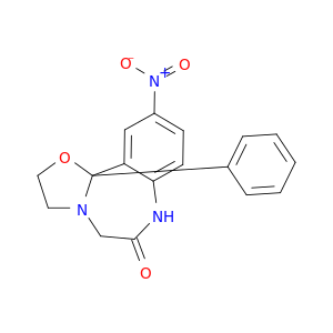 Oxazolo[3,2-d][1,4]benzodiazepin-6(5H)-one,2,3,7,11b-tetrahydro-10-nitro-11b-phenyl-