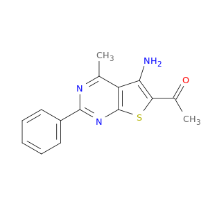 Ethanone, 1-(5-amino-4-methyl-2-phenylthieno[2,3-d]pyrimidin-6-yl)-