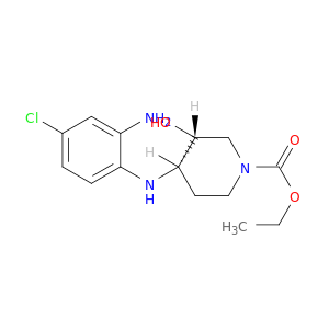 1-哌啶羧酸,4-[(2-氨基-4-氯苯基)氨基]-3-羟基-,乙酯,顺式-