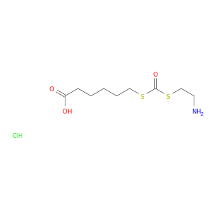 6-({[(2-aminoethyl)sulfanyl]carbonyl}sulfanyl)hexanoic acid hydrochloride(1:1)