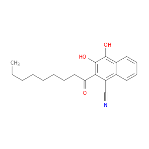 1-Naphthalenecarbonitrile, 3,4-dihydroxy-2-(1-oxononyl)-