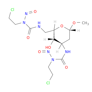 1-(2-chloroethyl)-3-[[(2R,3S,4R,6S)-4-[(2-chloroethyl-nitroso-carbamoyl)amino]-3-hydroxy-6-methoxy-oxan-2-yl]methyl]-1-nitroso-urea