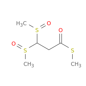 Propanethioic acid, 3,3-bis(methylsulfinyl)-, S-methyl ester