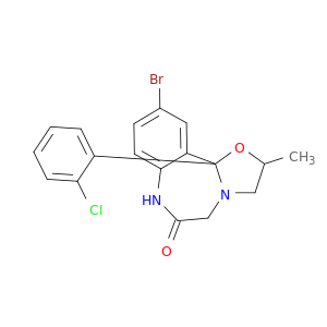 Oxazolo[3,2-d][1,4]benzodiazepin-6(5H)-one,10-bromo-11b-(2-chlorophenyl)-2,3,7,11b-tetrahydro-2-methyl-