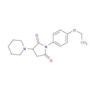 2,5-Pyrrolidinedione, 1-(4-ethoxyphenyl)-3-(1-piperidinyl)-
