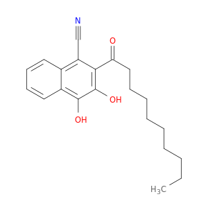 1-Naphthalenecarbonitrile, 3,4-dihydroxy-2-(1-oxodecyl)-