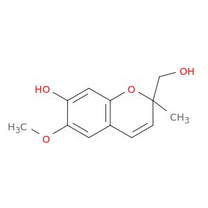 2H-1-Benzopyran-2-methanol, 7-hydroxy-6-methoxy-2-methyl-