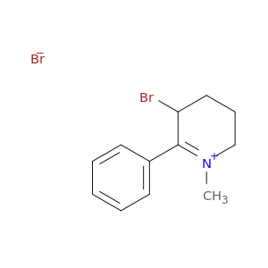 Pyridinium, 3-bromo-3,4,5,6-tetrahydro-1-methyl-2-phenyl-, bromide