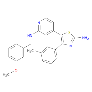 N-[4-[2-AMINO-4-(3-METHYLPHENYL)-1,3-THIAZOL-5-YL]-2-PYRIDYL]-N-(3-METHOXYBENZYL)AMINE