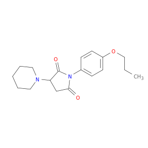 2,5-Pyrrolidinedione, 3-(1-piperidinyl)-1-(4-propoxyphenyl)-