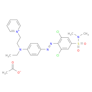 1-{2-[(4-{(e)-[2,6-dichloro-4-(dimethylsulfamoyl)phenyl]diazenyl}phenyl)(ethyl)amino]ethyl}pyridinium acetate