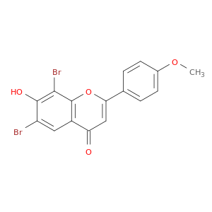 4H-1-Benzopyran-4-one, 6,8-dibromo-7-hydroxy-2-(4-methoxyphenyl)-
