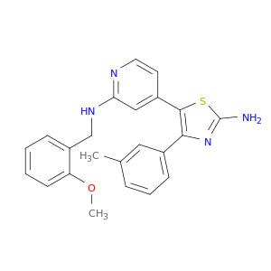 N-[4-[2-AMINO-4-(3-METHYLPHENYL)-1,3-THIAZOL-5-YL]-2-PYRIDYL]-N-(2-METHOXYBENZYL)AMINE