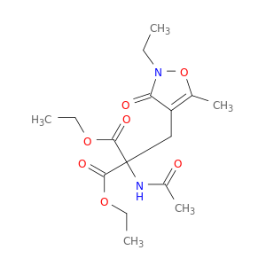 Propanedioic acid,2-(acetylamino)-2-[(2-ethyl-2,3-dihydro-5-methyl-3-oxo-4-isoxazolyl)methyl]-,1,3-diethyl ester