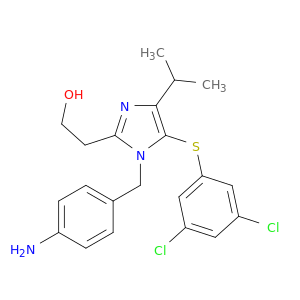1H-Imidazole-2-ethanol,1-[(4-aminophenyl)methyl]-5-[(3,5-dichlorophenyl)thio]-4-(1-methylethyl)-