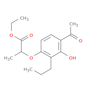 Propanoic acid, 2-(4-acetyl-3-hydroxy-2-propylphenoxy)-, ethyl ester