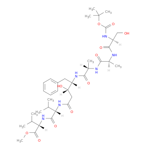L-Valine,N-[N-[2,4,5-trideoxy-4-[[N-[N-[N-[(1,1-dimethylethoxy)carbonyl]-L-seryl]-L-alanyl]-L-alanyl]amino]-5-phenyl-L-threo-pentonoyl]-L-valyl]-,methyl ester (9CI)