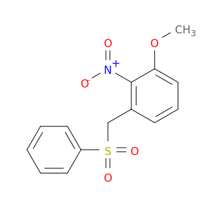 Benzene, 1-methoxy-2-nitro-3-[(phenylsulfonyl)methyl]-