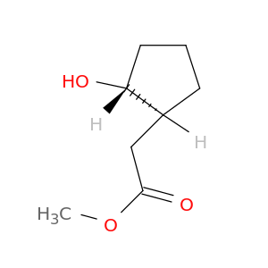 Cyclopentaneacetic acid, 2-hydroxy-, methyl ester, trans-