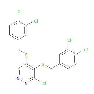 Pyridazine,3-chloro-4,5-bis[[(3,4-dichlorophenyl)methyl]thio]-