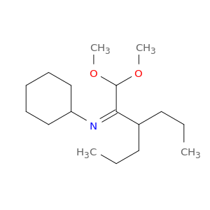 Cyclohexanamine, N-[1-(dimethoxymethyl)-2-propylpentylidene]-, (Z)-