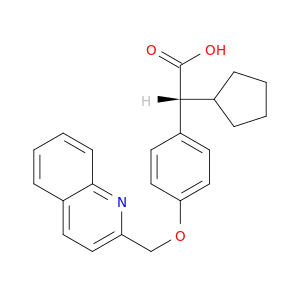 Benzeneacetic acid, a-cyclopentyl-4-(2-quinolinylmethoxy)-,(aR)-