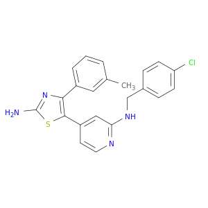 N-[4-[2-AMINO-4-(3-METHYLPHENYL)-1,3-THIAZOL-5-YL]-2-PYRIDYL]-N-(4-CHLOROBENZYL)AMINE