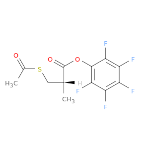 Propanoic acid, 3-(acetylthio)-2-methyl-, pentafluorophenyl ester, (S)-