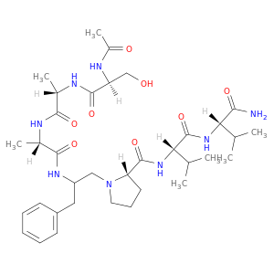 L-Valinamide,1-[2-[[N-[N-(N-acetyl-L-seryl)-L-alanyl]-L-alanyl]amino]-3-phenylpropyl]-L-prolyl-L-valyl-,(S)- (9CI)