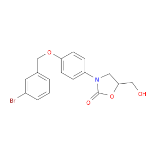 3-(4-((3-BROMOPHENYL)METHOXY)PHENYL)-5-(HYDROXYMETHYL)-2-OXAZOLIDINONE