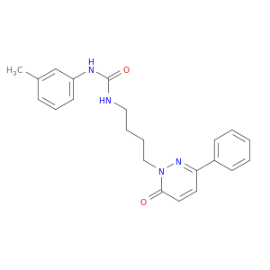 Urea, N-(3-methylphenyl)-N'-[4-(6-oxo-3-phenyl-1(6H)-pyridazinyl)butyl]-