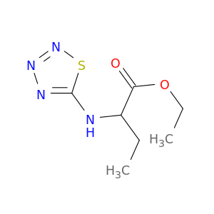 Butanoic acid, 2-(1,2,3,4-thiatriazol-5-ylamino)-, ethyl ester