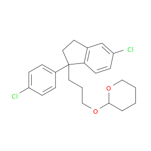 2-[3-[5-CHLORO-1-(4-CHLOROPHENYL)-2,3-DIHYDRO-1H-INDEN-1-YL]PROPOXY]TETRAHYDRO-2H-PYRAN