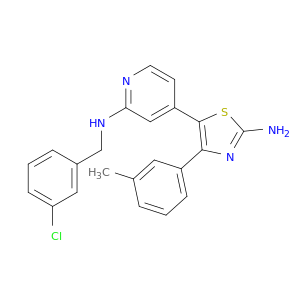 N-[4-[2-AMINO-4-(3-METHYLPHENYL)-1,3-THIAZOL-5-YL]-2-PYRIDYL]-N-(3-CHLOROBENZYL)AMINE