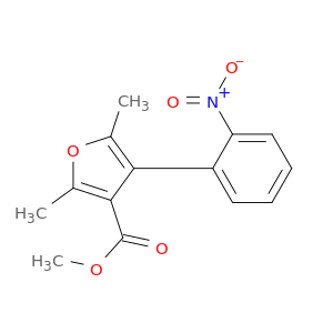 3-Furancarboxylic acid, 2,5-dimethyl-4-(2-nitrophenyl)-, methyl ester