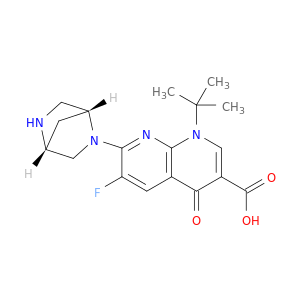 1,8-Naphthyridine-3-carboxylicacid,7-(1R,4R)-2,5-diazabicyclo[2.2.1]hept-2-yl-1-(1,1-dimethylethyl)-6-fluoro-1,4-dihydro-4-oxo-