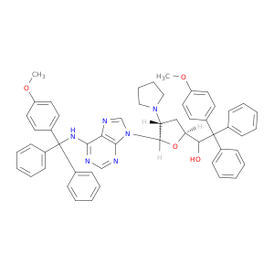 2'-PYRROLIDIN-1-YL-5',N6-BIS(4-METHOXYTRITYL)-2',3'-DIDEOXYADENOSINE