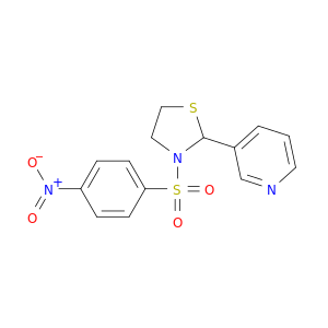 Thiazolidine, 3-[(4-nitrophenyl)sulfonyl]-2-(3-pyridinyl)-