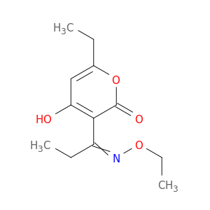 2H-Pyran-2-one, 3-[1-(ethoxyimino)propyl]-6-ethyl-4-hydroxy-