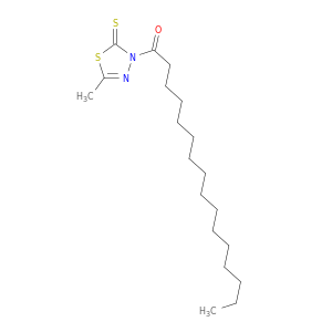 1,3,4-Thiadiazole-2(3H)-thione, 5-methyl-3-(1-oxohexadecyl)-